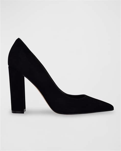 neiman marcus block heel pumps